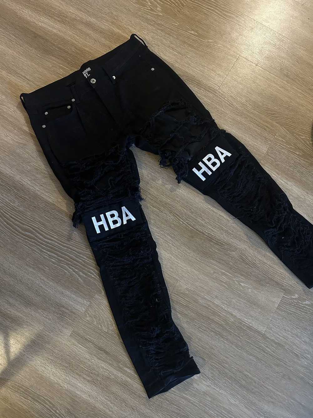 Hood By Air HOOD BY AIR Ripped Black Jeans - image 2