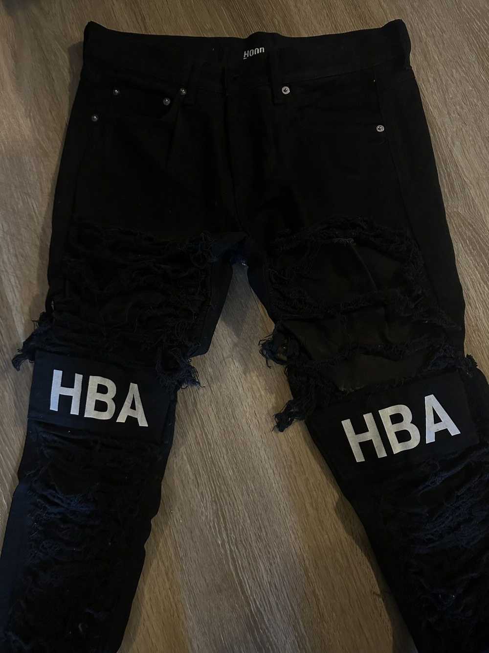 Hood By Air HOOD BY AIR Ripped Black Jeans - image 3