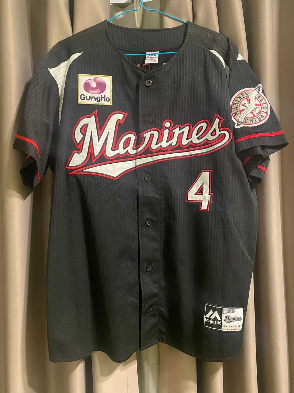 Majestic Jersey Baseball Original Chiba Lotte Mar… - image 2