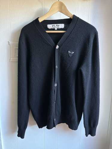 Comme Des Garcons Play Black Play Cardigan