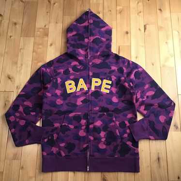 Bape 🔥2XL🔥 BAPE LOGO Purple camo full zip hoodi… - image 1