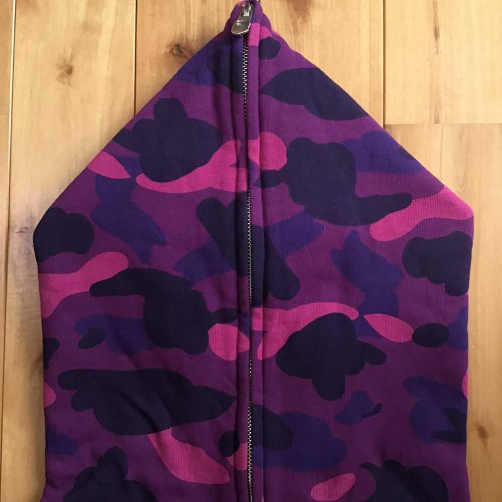 Bape 🔥2XL🔥 BAPE LOGO Purple camo full zip hoodi… - image 4