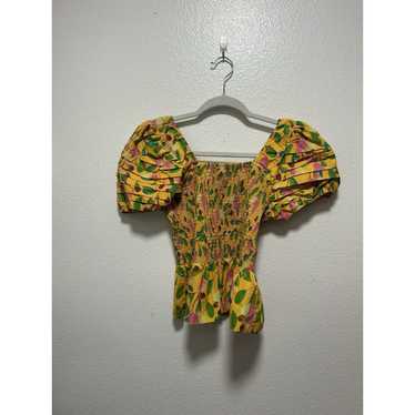 Farm Rio Farm Rio Mini Cashew Smocked Yellow Flora