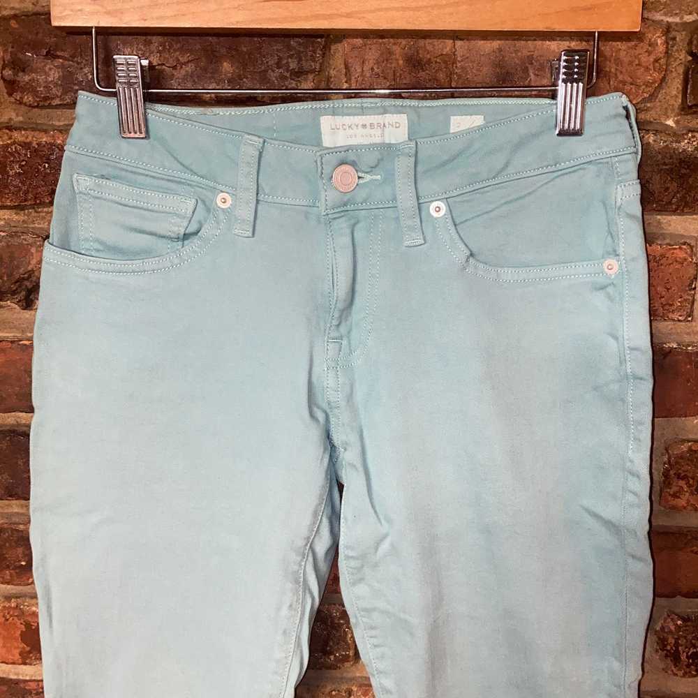 Lucky Brand Lucky Brand Green Wash Denim Low Rise… - image 3