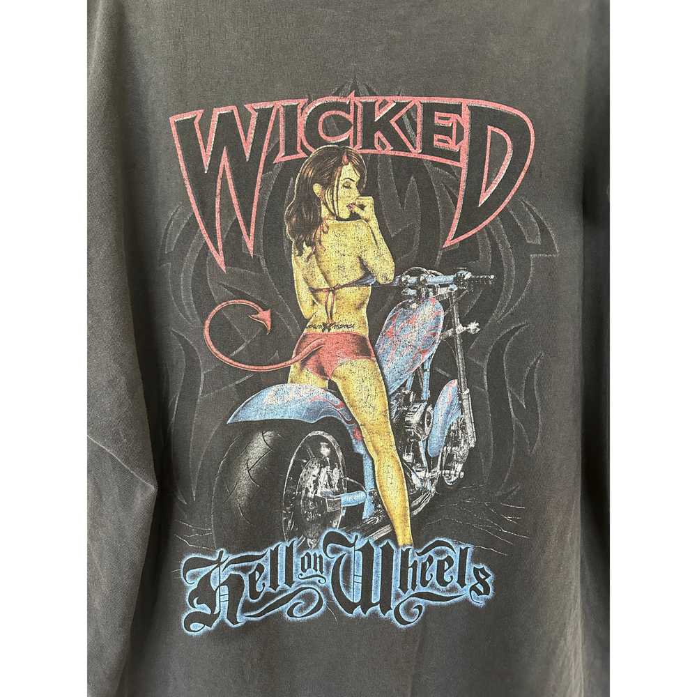 Vintage VINTAGE WICKED HELL ON WHEELS WOMAN MOTOR… - image 3