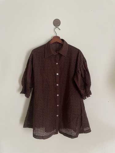 Japanese Brand × Vintage Yukiko Hanai Mesh Blouse