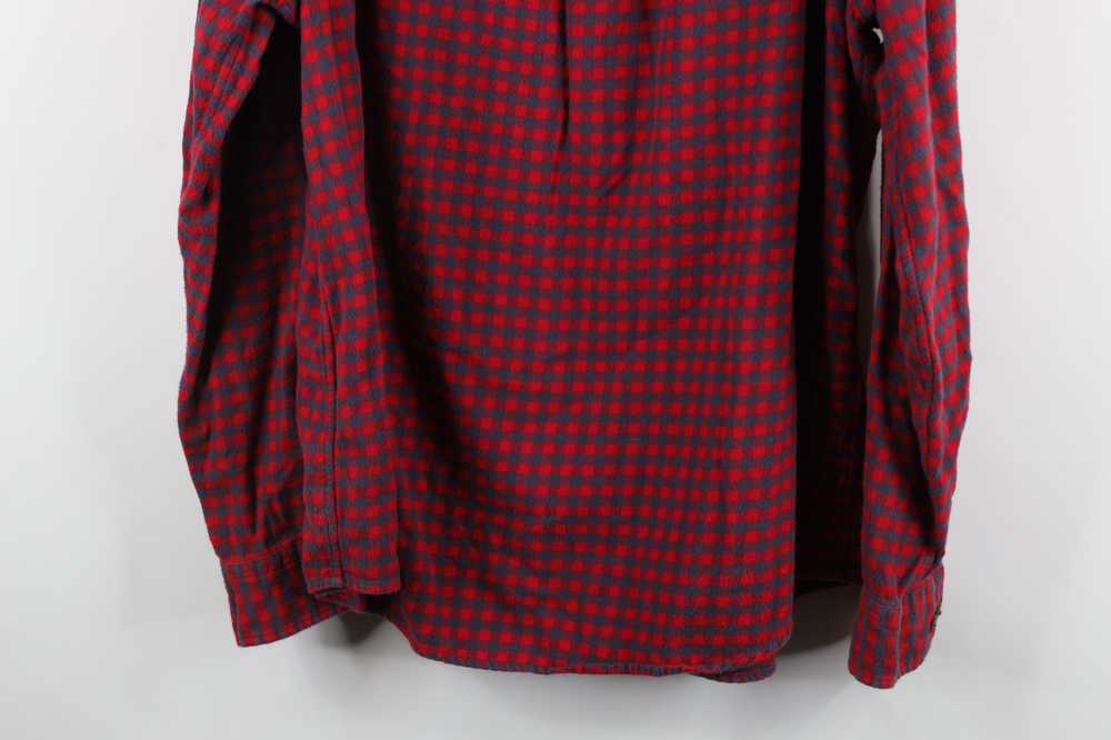 Lands End × Vintage Lands End Flannel Collared Bu… - image 11