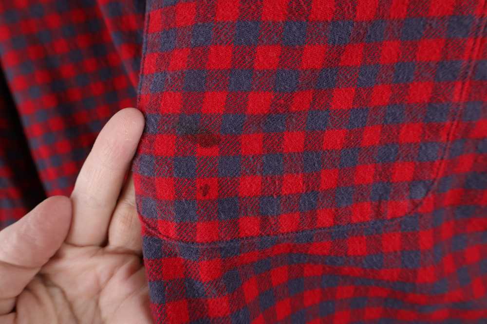 Lands End × Vintage Lands End Flannel Collared Bu… - image 4