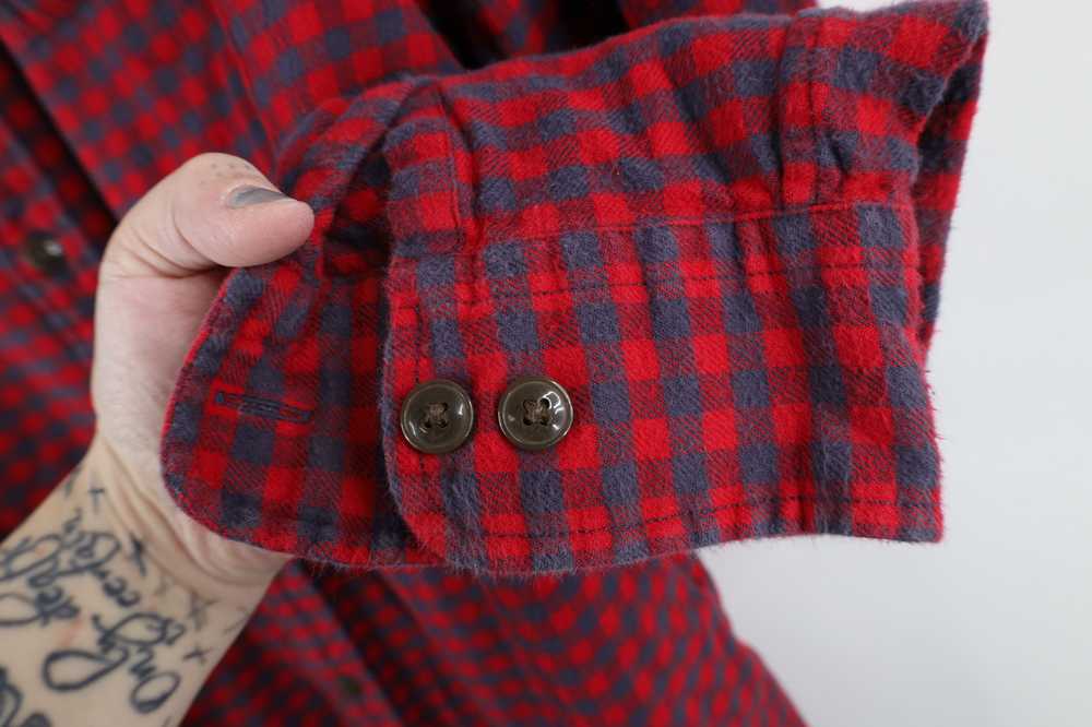 Lands End × Vintage Lands End Flannel Collared Bu… - image 6