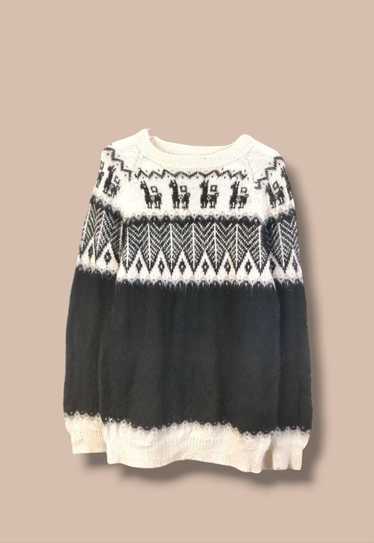 Vintage  Jumper Christmas cozy in Black XL