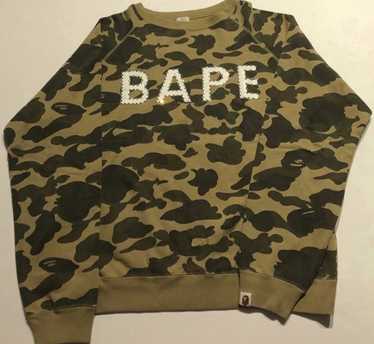 Bape Bape Swarovski camo crew neck sweatshirt - image 1