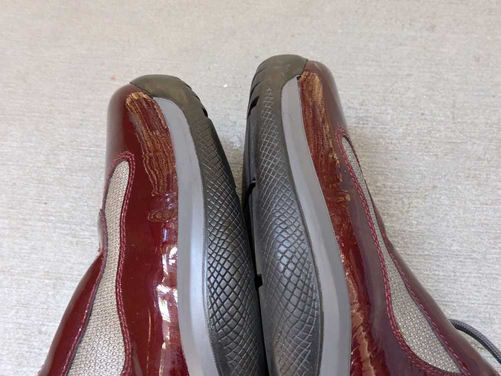 Prada Prada America's Cup Burgundy Patent Leather… - image 12