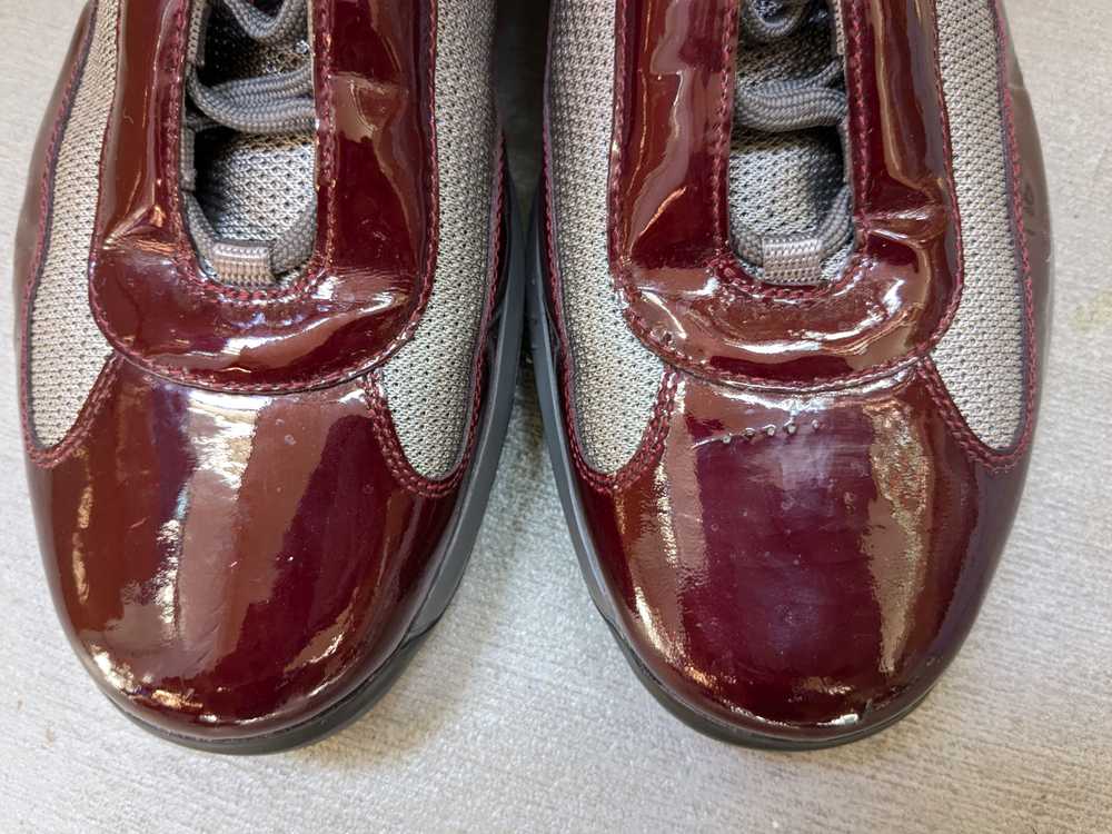 Prada Prada America's Cup Burgundy Patent Leather… - image 4