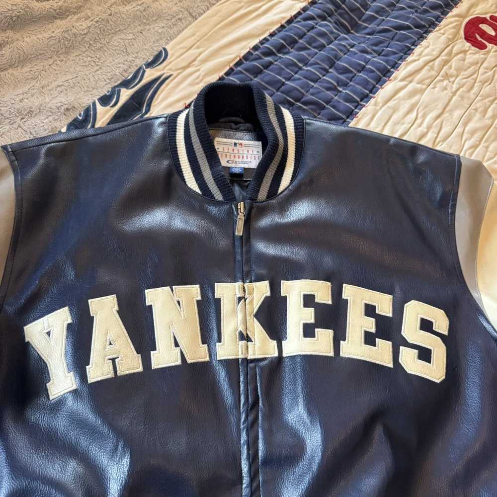 MLB × New York Yankees Leather Yankees Jacket - image 2