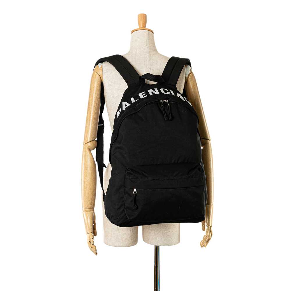 Black Balenciaga Nylon Wheel Backpack - image 5