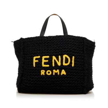 Black Fendi Wool Satchel - image 1