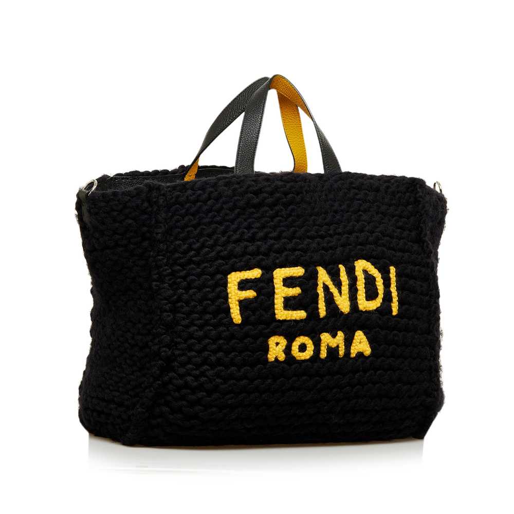 Black Fendi Wool Satchel - image 2