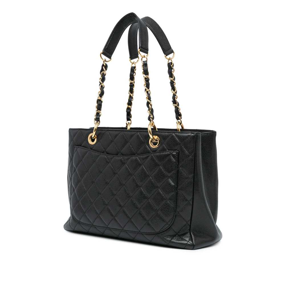 Black Chanel Caviar Grand Shopping Tote - image 2