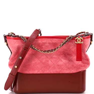 CHANEL Gabrielle Hobo Quilted Suede Medium