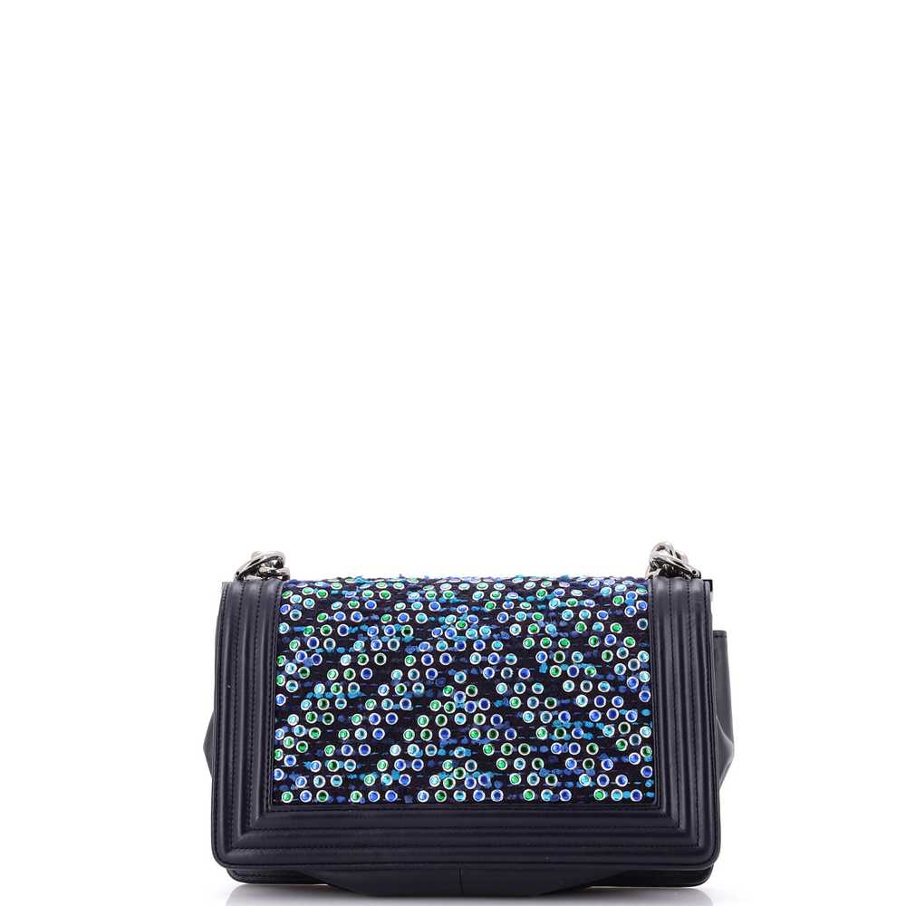 CHANEL Boy Flap Bag Chevron Tweed and Rhinestones… - image 3