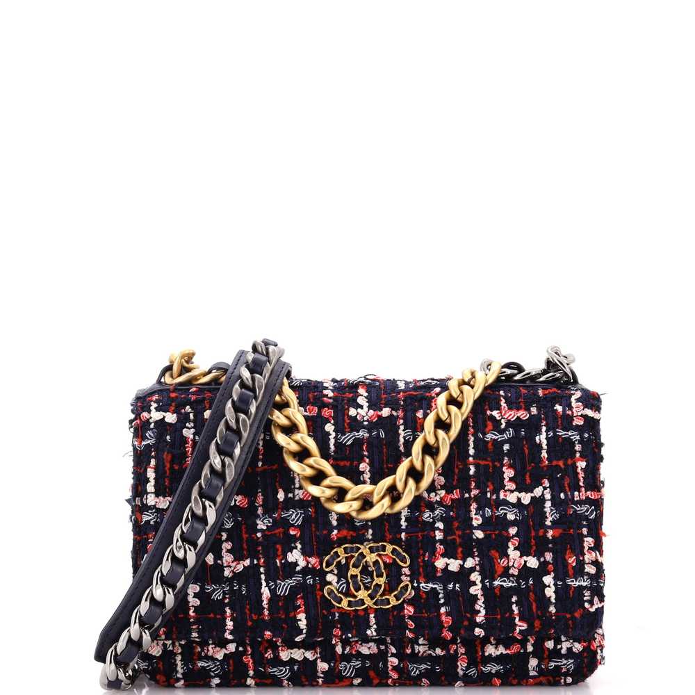 CHANEL 19 Wallet on Chain Quilted Tweed - image 1