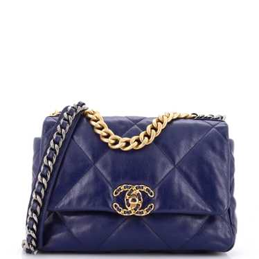 CHANEL 19 Flap Bag Quilted Leather Medium - image 1