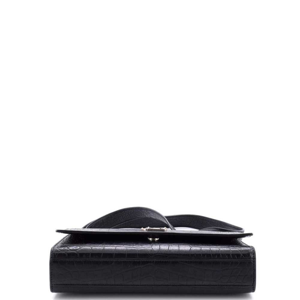 Saint Laurent Classic Monogram Shoulder Bag Croco… - image 4