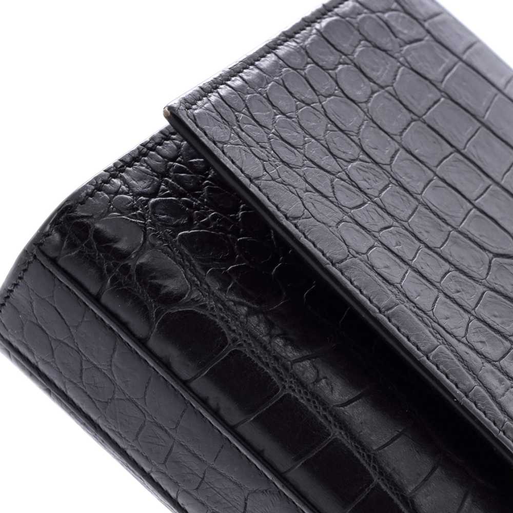 Saint Laurent Classic Monogram Shoulder Bag Croco… - image 6