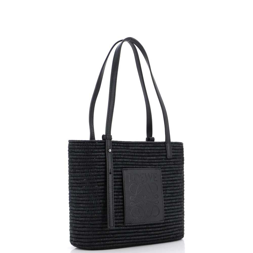 LOEWE Square Basket Tote Woven Raffia Small - image 2