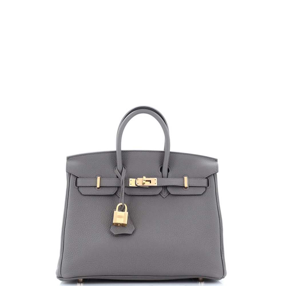 Hermes Birkin Handbag Grey Togo with Rose Gold Ha… - image 1