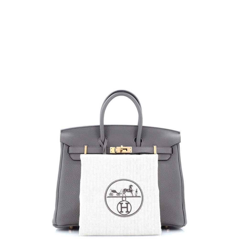 Hermes Birkin Handbag Grey Togo with Rose Gold Ha… - image 2