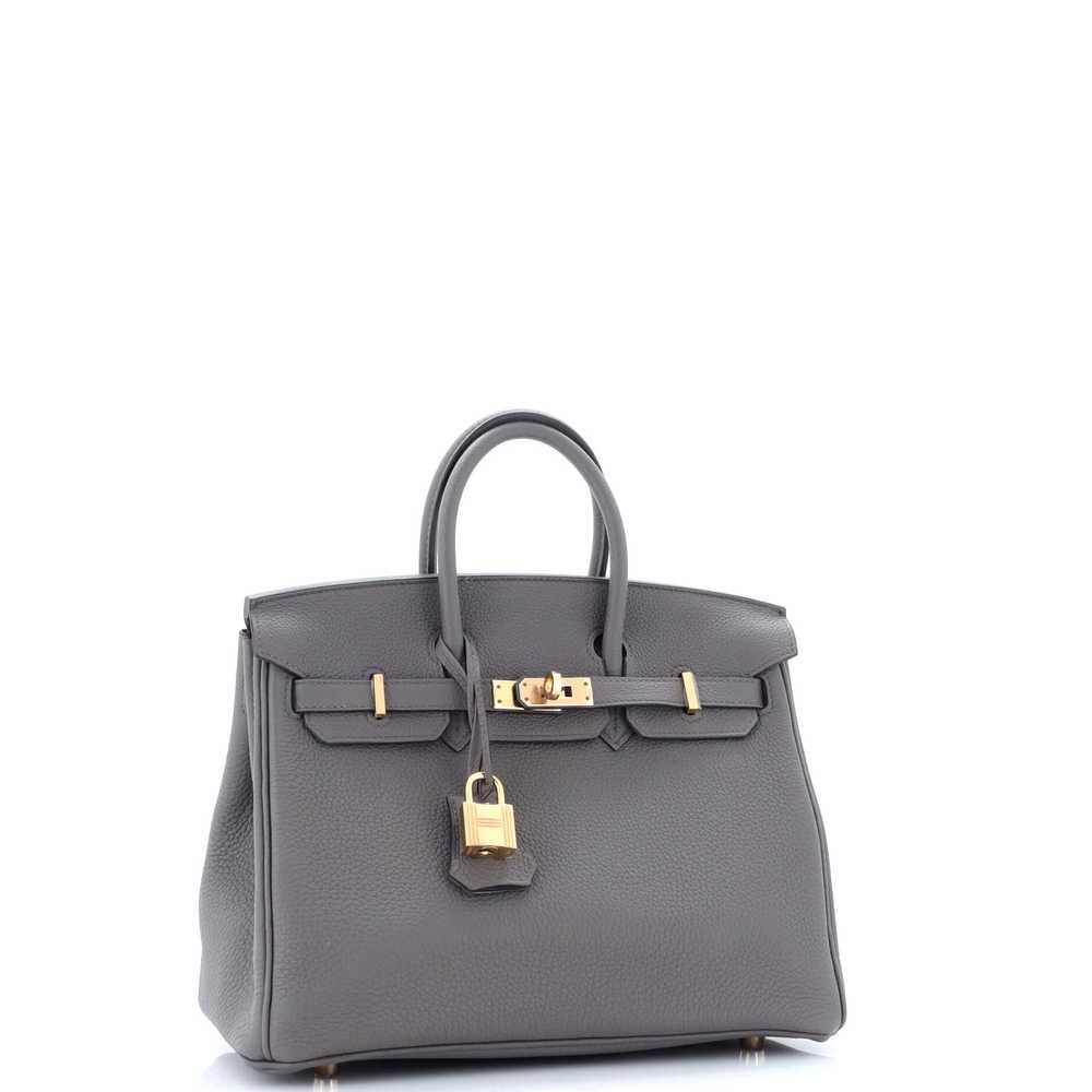 Hermes Birkin Handbag Grey Togo with Rose Gold Ha… - image 3