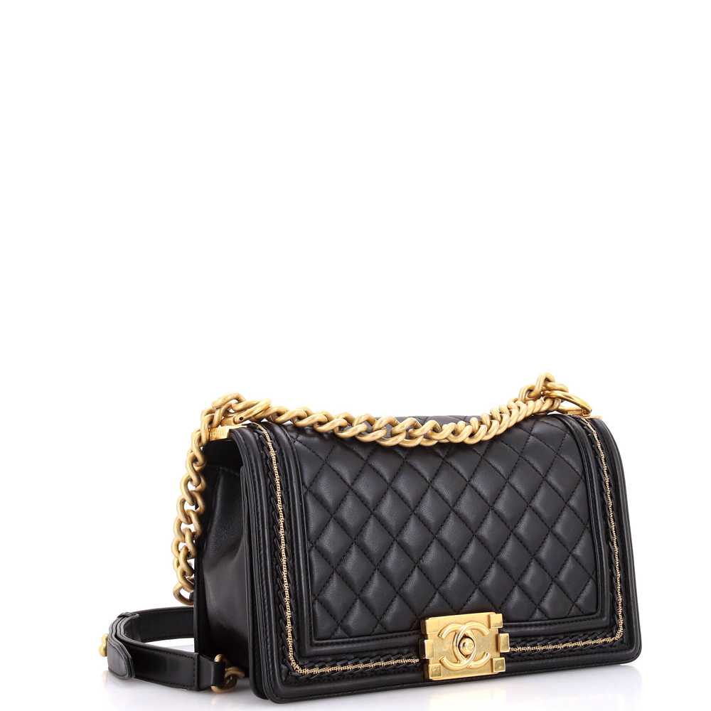 CHANEL Boy Flap Bag Quilted Lambskin with Chain D… - image 2