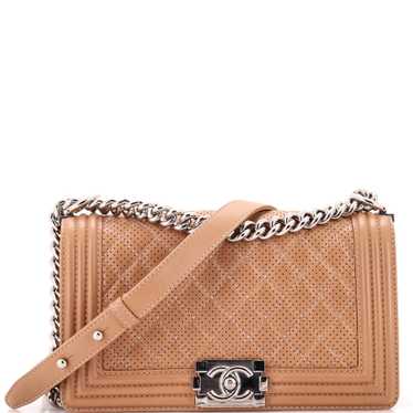 CHANEL Boy Flap Bag Quilted Perforated Lambskin Ol