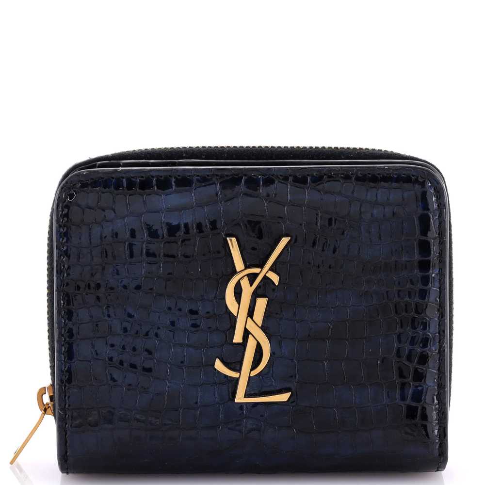 Saint Laurent Classic Monogram Zip Around Wallet … - image 1