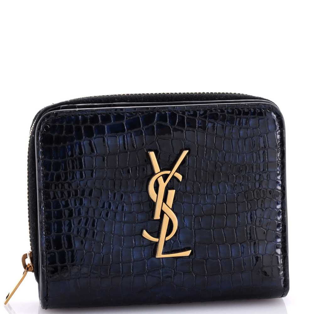 Saint Laurent Classic Monogram Zip Around Wallet … - image 2