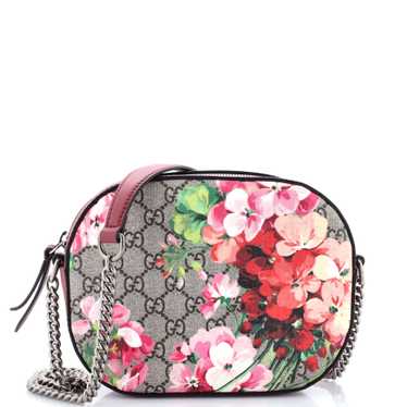 GUCCI Chain Crossbody Bag Blooms Print GG Coated … - image 1