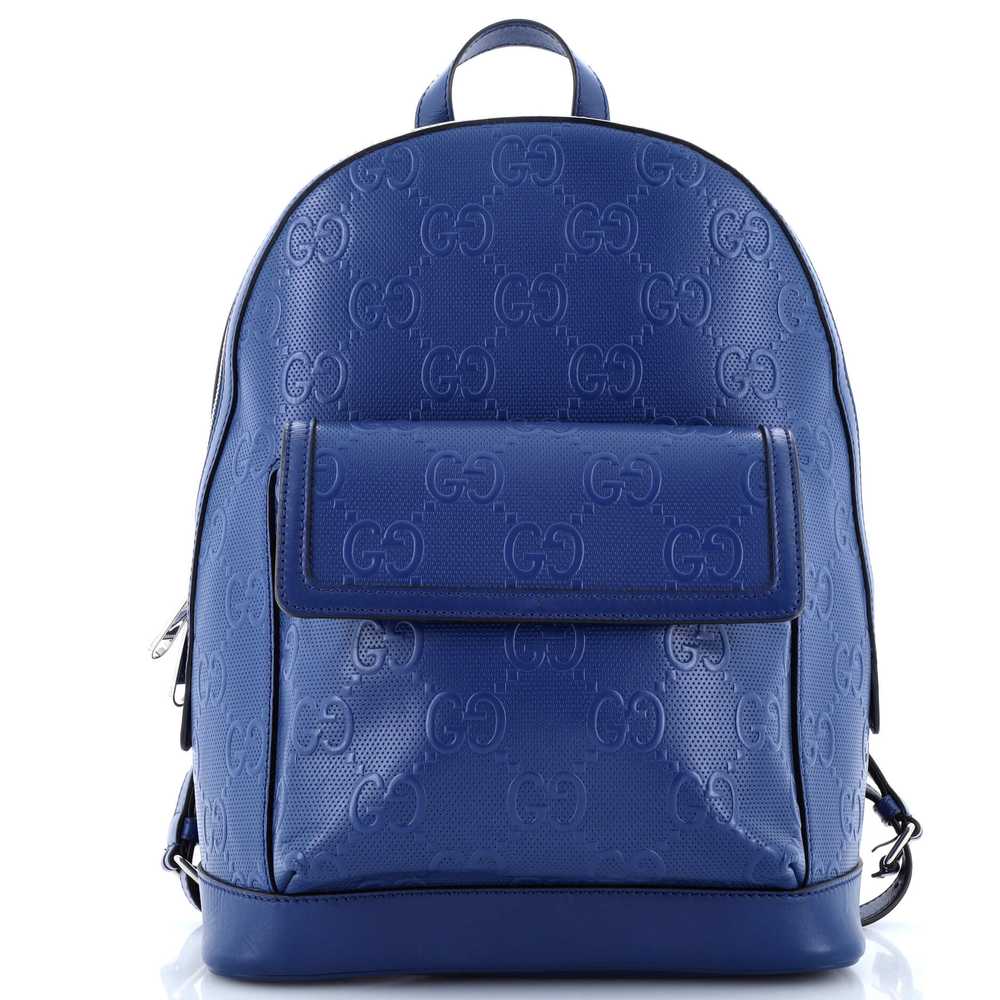 GUCCI Pocket Backpack GG Embossed Perforated Leat… - image 1