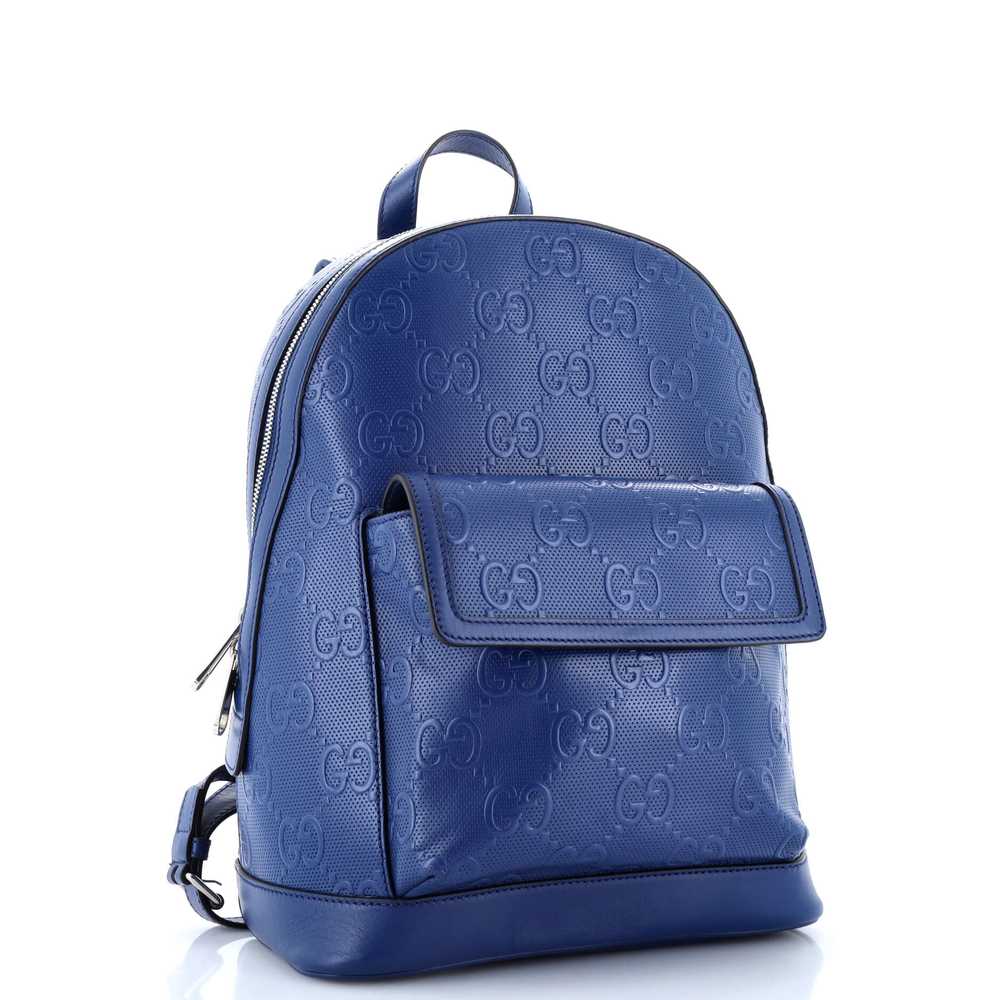 GUCCI Pocket Backpack GG Embossed Perforated Leat… - image 2