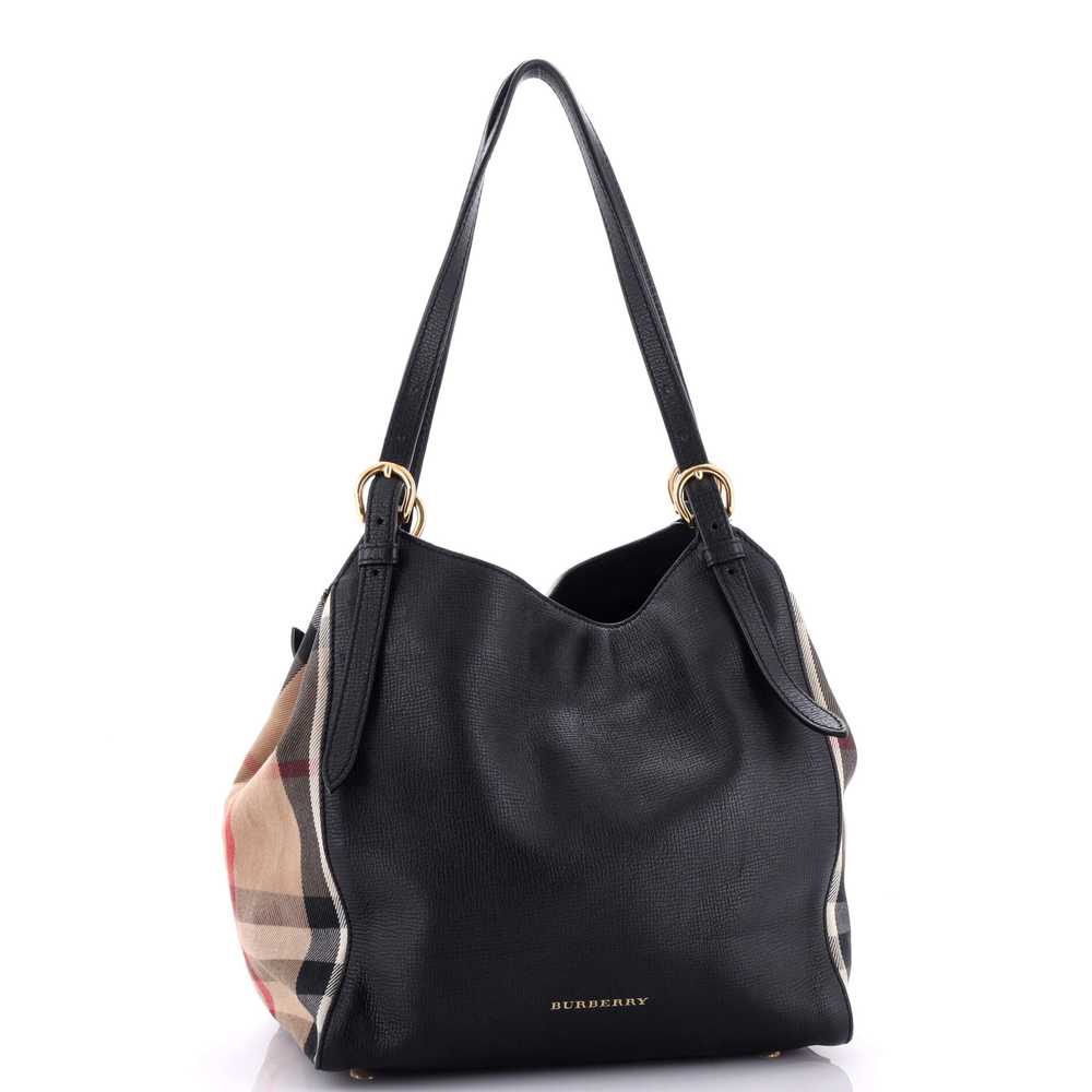 Burberry Canterbury Tote Leather and House Check … - image 2