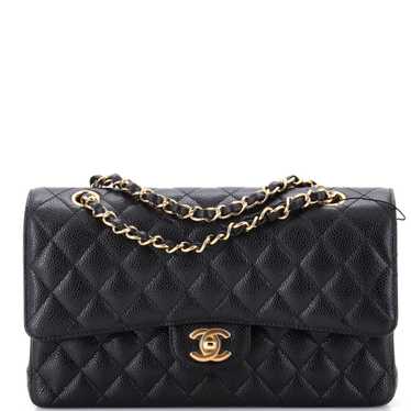 CHANEL Classic Double Flap Bag Quilted Caviar Med… - image 1