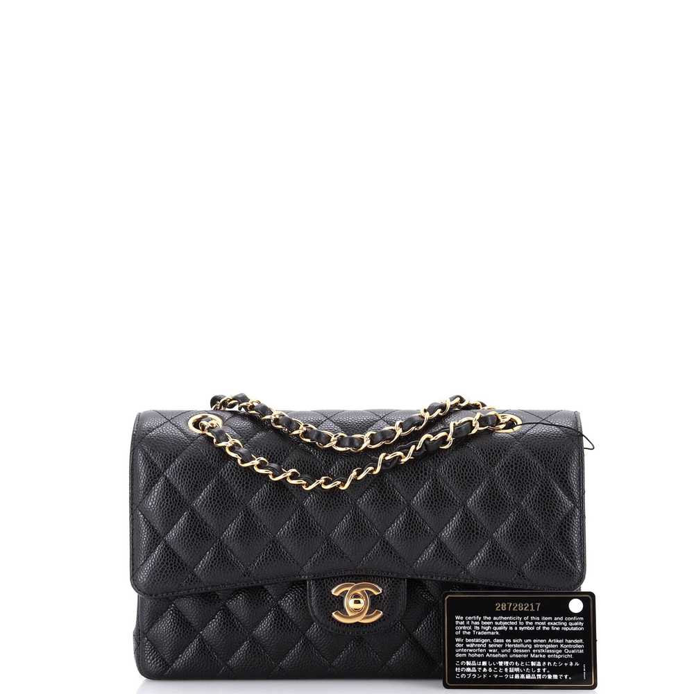 CHANEL Classic Double Flap Bag Quilted Caviar Med… - image 2