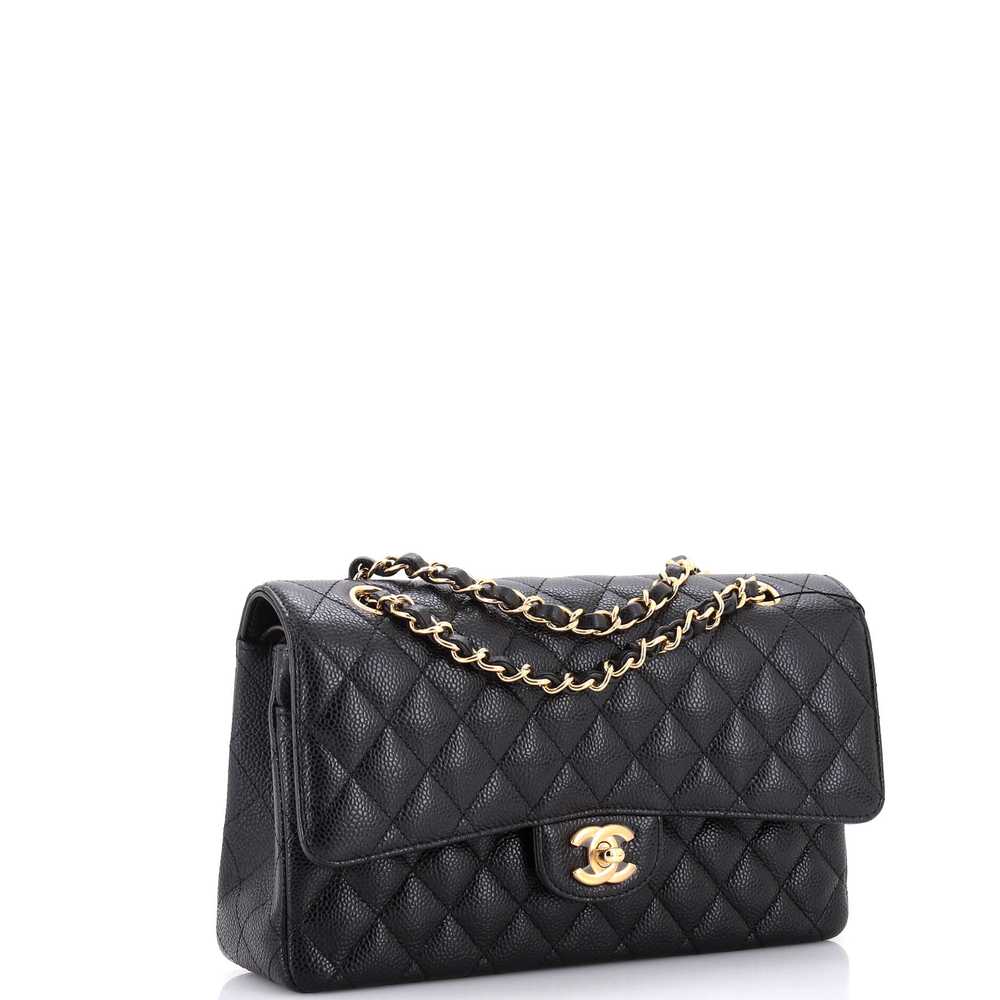 CHANEL Classic Double Flap Bag Quilted Caviar Med… - image 3