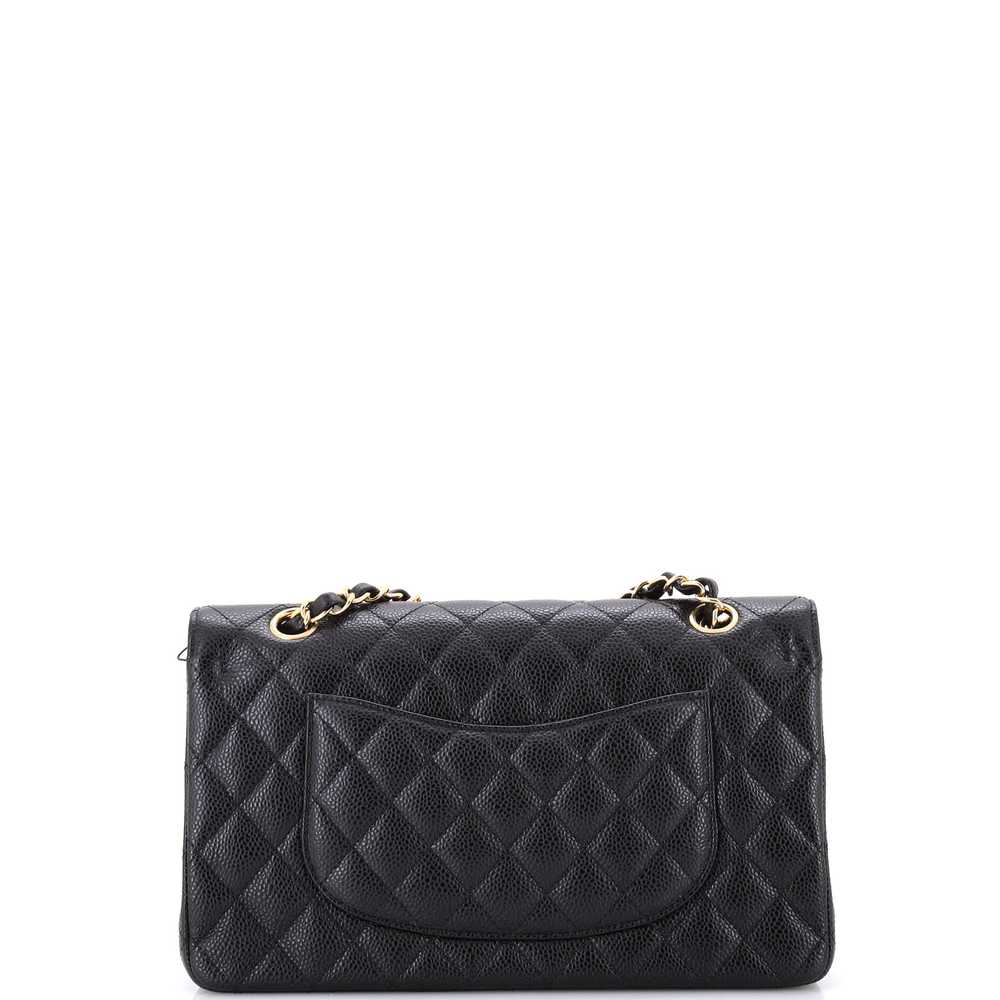 CHANEL Classic Double Flap Bag Quilted Caviar Med… - image 4