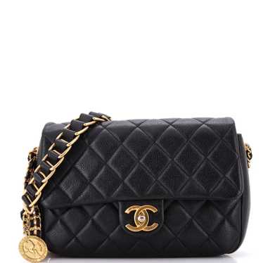 CHANEL Chain Soul Flap Bag Quilted Caviar Medium