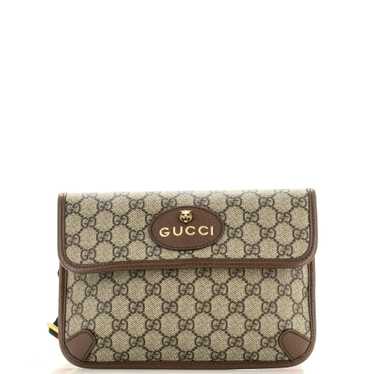 GUCCI Neo Vintage Flap Belt Bag GG Coated Canvas