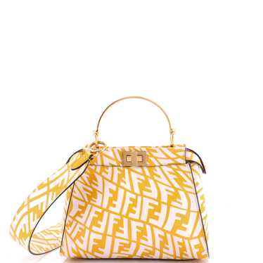 FENDI Peekaboo Bag Vertigo Zucca Leather Mini