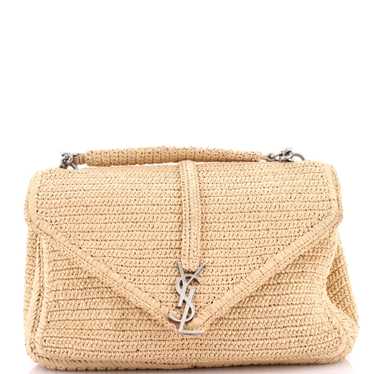 Saint Laurent Classic Monogram College Bag Raffia 