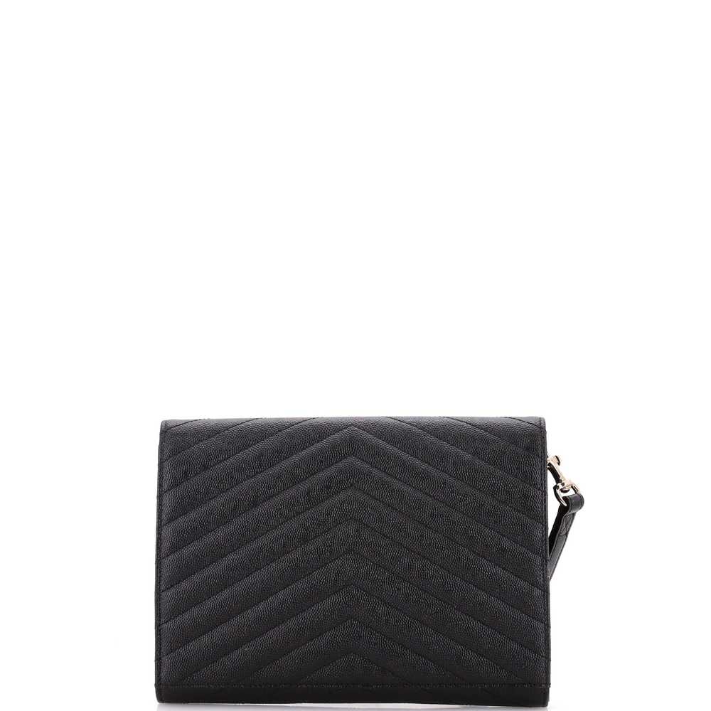 Saint Laurent Classic Monogram Envelope Wristlet … - image 3