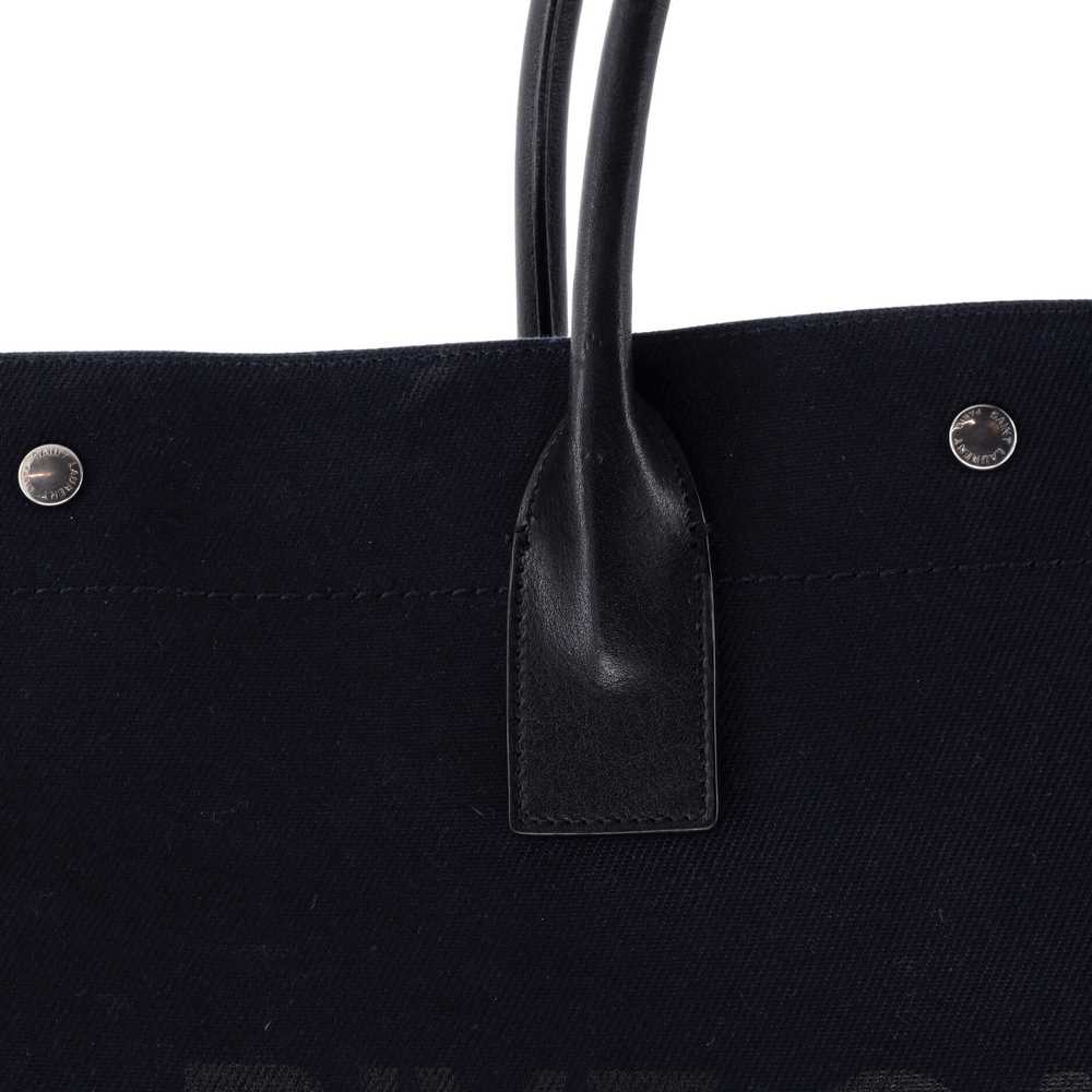 Saint Laurent Rive Gauche Shopper Tote Canvas Lar… - image 7